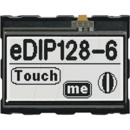 DISPLAY VISIONS LCD EDIP128W6LWT - Pantalla LCD, 128 x 64 píxeles, bw-ws positivo, táctil