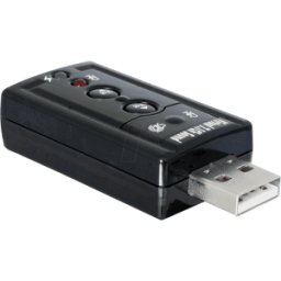 DELOCK 61645 - Tarjeta de sonido, externa, adaptador, USB 2.0, 3.5 mm