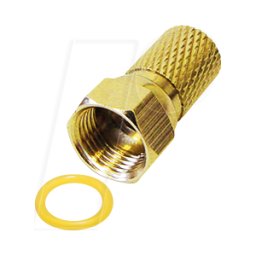 MAXTRACK MATR FFZL0/7DGL - Twist-on F-plug, para cable de antena de Ø 7,0 mm
