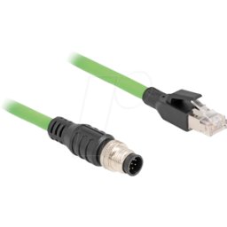 DELOCK 80421 - Cable M12, cod. A, conector de 8 clavijas / conector RJ45, 1 m