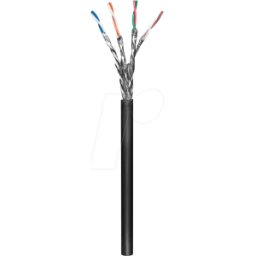GOOBAY 57195 - Cable de red para exteriores CAT 6, S/FTP (PiMF), 100 m, negro
