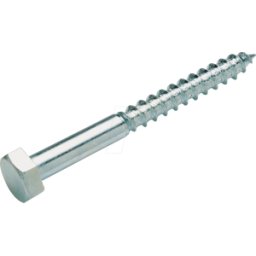 CIMCO 190236 - Tornillo de madera hexagonal acero, zincado 10x80mm SW17, paquet