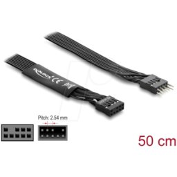 DELOCK 86055 - Cable plano de audio HD, cable de extensión para placa base, con