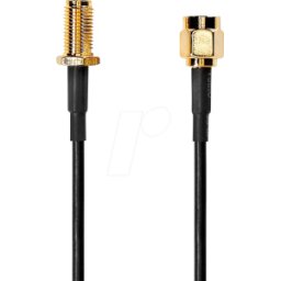 NEDIS N CSGB02010BK10 - Cable de antena, SMA macho / SMA hembra, 1 m