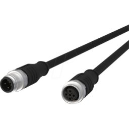 METZ CONNECT MC 142MFA12010 - Cable para sensores, M12, 4 pines, St > Ku, 1 m.