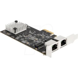 DELOCK 81261 - Tarjeta PCI Express x2 a 2 x RJ45 5 Gigabit LAN