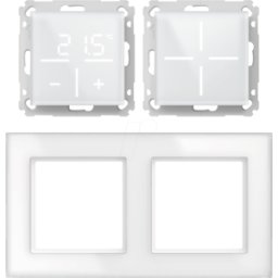 HOMEMATIC IP HMIP WGSWGTC-GF2 - Juego 1x pulsador de cristal + termostato CO2 + marco, 2 salidas