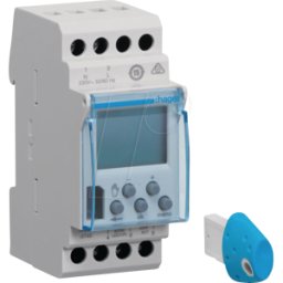 HAGER EGK103 - Temporizador semanal, 1 cambiador, 16 a, 2 PLE, digital