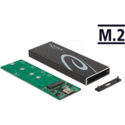 DELOCK 42003 - Carcasa externa SSD M.2 SATA, aluminio, USB 3.1