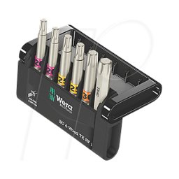 WERA 05073639001 - Bit Set Bit-Check Bit-Check 6 Wood TX HF, 6 piezas