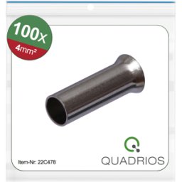 QUADRIOS QUAD 22C478 - Mangas de alambre, sin aislamiento, 100 piezas, 4 mm²