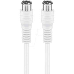 NEDIS N CSGB41300WT20 - Cable de antena y satélite, conector F F, 2.00m, blanco