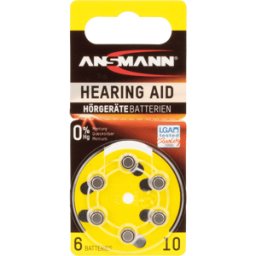 ANSMANN ANS 5013223 - Batería para audífonos, aire de zinc, 5,80x3,60 mm