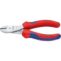 KNIPEX KN 74 05 140 - Alicates de corte diagonal extrafuertes, 140 mm, cromados