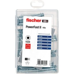 FISCHER BEFESTIGUNGSSYSTEME FD 562274 - Meisterbox - PowerFast II SK TG TX, 110 piezas