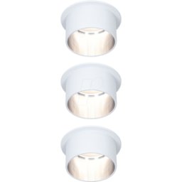 PAULMANN PLM 93385 - Luminaria empotrable Gil, 3 x 6 W, 470 lm, 2700 K, blanco mate/h