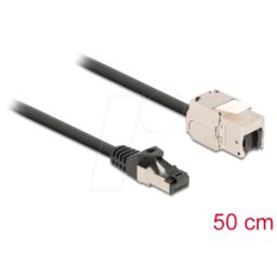 DELOCK 87025 - Módulo Keystone toma RJ45 > enchufe con cable, 0,5 m
