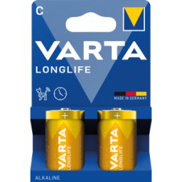 VARTA VAR LL C 2X - Longlife, Batería alcalina, C (bebé), Paquete de 2
