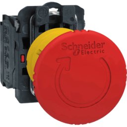 SCHNEIDER ELECTRIC XB5AS8445 - Pulsador de setas, parada de emergencia, contacto 1 NO/1 NC para
