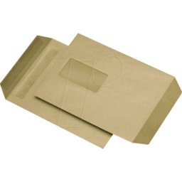 FREI UMS 3547-500 - Bolsas portadas con ventana, DIN C5, autoadhesivas, marró