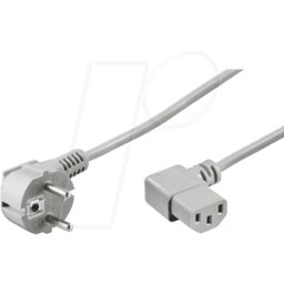 FREI NKSK 200 GR GEW - Cable de red, conector con toma de tierra, rosca, 1,8 m, gris, r