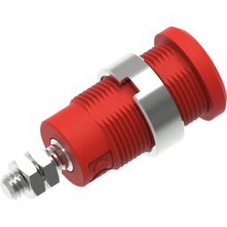 ELECTRO PJP PJP 3265-C-R - Toma de plátano de seguridad, 4 mm, M4, rojo