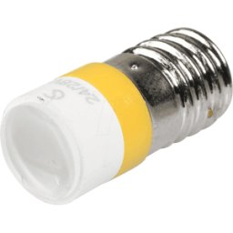 SIGNAL CONSTRUCT MELE 2214 - Proyector LED, E10, amarillo, 24 V, 10000 mcd, Ø10 mm