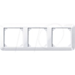 MERTEN EL 1M 389325 - 1-M, marco, 3 aumentos, blanco activo, brillante, antibacteriano