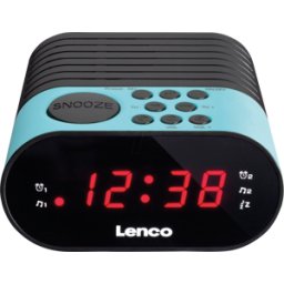 LENCO CR-07BL - Radio despertador FM, pantalla led, azul