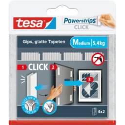 TESA 77721 - Powerstrips CLICK - 4 pares - 5,4kg