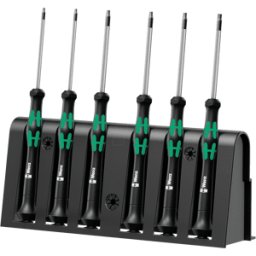 WERA 05118154001 - Kraftform Juego de destornilladores Micro, TORX (TX), 6 piezas