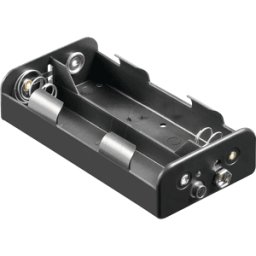 FREI HALTER 4XUM2-2DK - Soporte de batería para 4 pilas Baby (C), botón pu