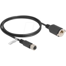 DELOCK 80452 - Cable M12 Codificado D de 4 pines hembra a RJ45 hembra para inst