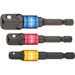 VIGOR VI 7603/3 - Juego de adaptadores para llaves de vaso, 3 piezas