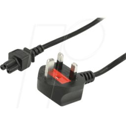 FREI AK 516 UK - Cable de red, enchufe RU, rosca, 1,8 m, negro, C5