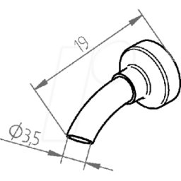 ERSA 0472ER - Tobera de aire caliente 0472ER, 3,5 mm, recta