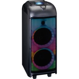 LENCO PA-260BK - Altavoz, Bluetooth, estéreo, efectos de luz, negro