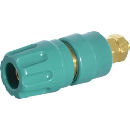HIRSCHMANN TEST & MEASUREMENT PKI 10 A AU GN - Abrazadera de poste, 4 mm, verde, chapado en oro