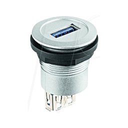 SCHLEGEL RRJ USB3 AA 633 - Conector USB 3,0 a conector - Tipo A, plata