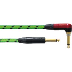 CORDIAL BLACKLIGHT 3PRGS - Cable de instrumentos BLACKLIGHT PR-SILENT, 3 m, verde, jack 6,3