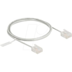 DELOCK 80758 - Cable de red RJ45 Cat.6 UTP Ultra Slim 1 m gris con enchufes cor