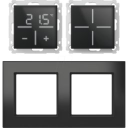 HOMEMATIC IP HMIP WGSWGTCGF2A - Juego 1x pulsador de cristal + termostato CO2 + marco, 2 salidas