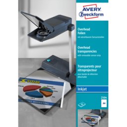 AVERY ZWECKFORM FOLIE 2504 - Lámina superior, DIN a4, para impresora Inkjet, 50 hojas,