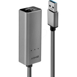 LINDY 43313 - Tarjeta de red, USB 3.0, 2.5 Gigabit, 1x RJ45