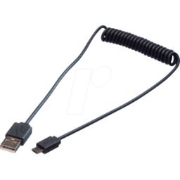 ROLINE 11028317 - Cable USB 2,0, A St a Micro B St, Espiral, 1,0 m..