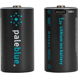 PALEBLUE PABU 2X C USB - Batería de iones de litio, C (bebé), 1,5 V, 3700 mAh, USB