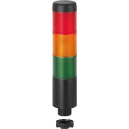 WERMA SIGNALTECHNIK WERMA 699 110 75 - Columna LED, verde/amarillo/rojo, cable, zumbador, 24 V CA/CC