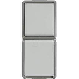 SIEMENS SIE 5TA4816 - DELTA superficie IP44, AP interruptor de cambio gris oscuro/gris