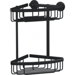 TESA 40507 - TESA ALUXX rincón negro de ducha rack de dos pisos