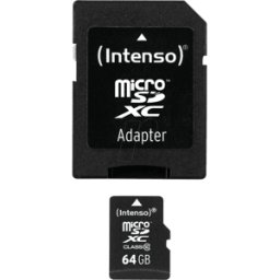INTENSO 3413490 - Tarjeta de memoria MicroSDXC de 64 GB, Intenso Clase 10